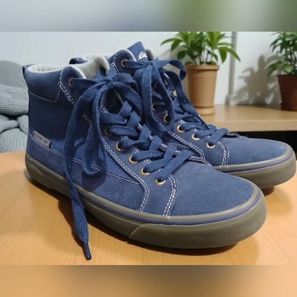 New Eddie Bauer Storm Blue Denim High Tops Unisex Mens 8.5 Womans 10 Skater - Picture 1 of 9